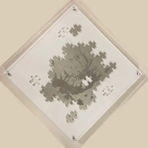 ART EXPO NY 2021 — "Trapped inside a puzzle. vol2" Mixed media / W270xH270xD25mm