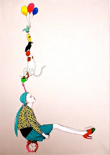 "Parrot philosophy" of SULEBOX solo exhibition — "I feel so trivial..." / Acrylic on wood panel 364×515mm