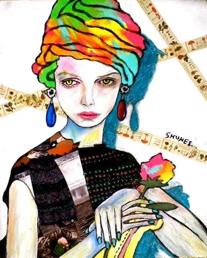 Laforet exhibition — Collage Girl Eldest Daughter / 530x652mm