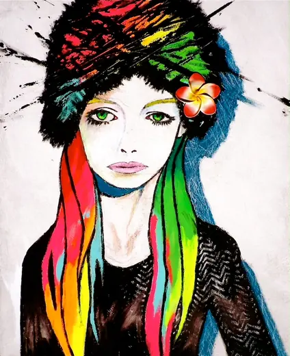 Laforet exhibition — Collage Girl Second Daughter / 530x652mm