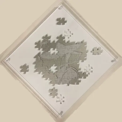 ART EXPO NY 2021 — "Trapped inside a puzzle. vol1" Mixed media / W270xH270xD25mm
