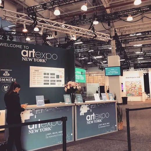 ART EXPO NY 2021 — Reception at the exhibition hall